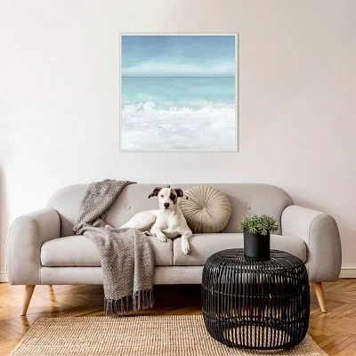 Amanti Art 30x30 Tranquil Ocean Waves Beach II by Christine Zalewski Framed Canvas Wall Art Print