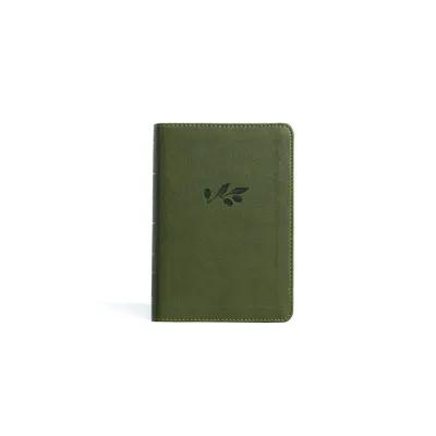 KJV Large Print Compact Reference Bible, Olive Leathertouch - by Holman Bible Publishers (Leather Bound)