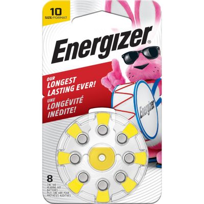 Energizer 8pk 10 Hearing Aid Batteries Yellow