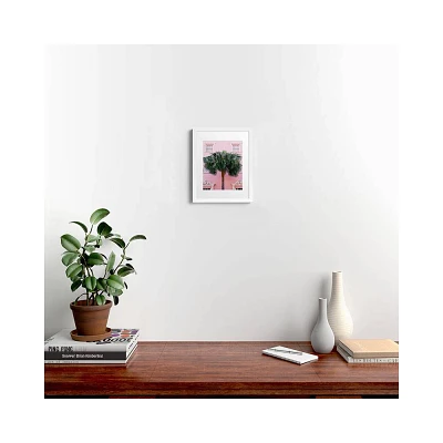 11 x 14 Bethany Young Pink Photography Charleston Framed Wall Art White - Deny Designs: Modern MDF Composite Botanical Print