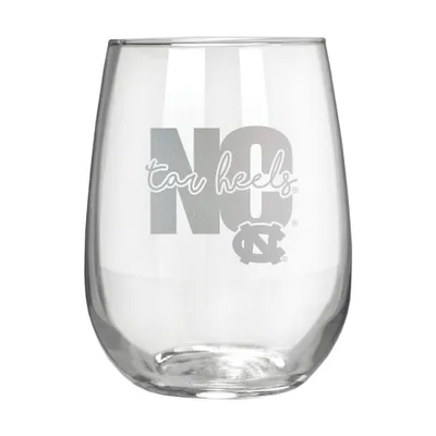 NCAA UNC Tar Heels The Vino Stemless 17oz Wine Glass - Clear