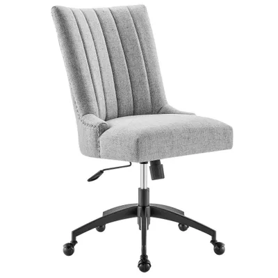 Modway Empower Channel Tufted Fabric Office Chair : Modern Desk Chair with Casters, Adjustable Height