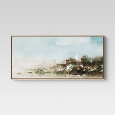 47 X 24 Watercolor Landscape Framed Canvas - Project 62