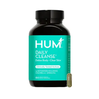 HUM Nutrition Daily Cleanse for Skin & Body Detox Vegan Capsules - 60ct