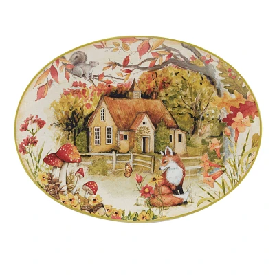 Certified International Woodland Critters Oval Serving Platter