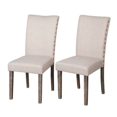 Set of 2 Burntwood Dining Chairs Weathered Gray - Buylateral