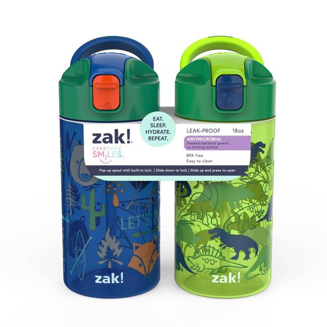 Zak Designs 16oz Plastic Kids' Water Bottle with Bumper and Antimicrobial  Spout 'Bluey