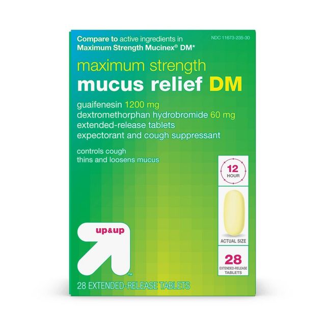 Maximum Strength Mucus Relief DM Tablets - 28ct - up & up