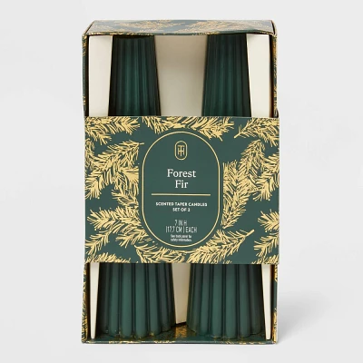 Set of 2 Forest Fir Taper Candles - Threshold