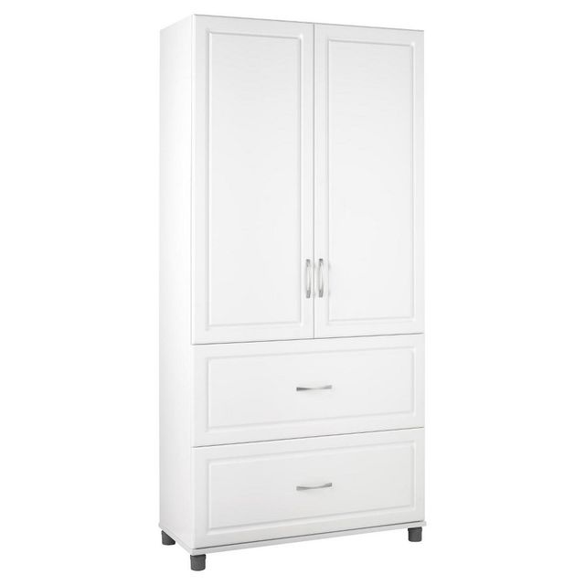 36 Boost 2 Door/2 Drawer Storage Cabinet White - Room & Joy