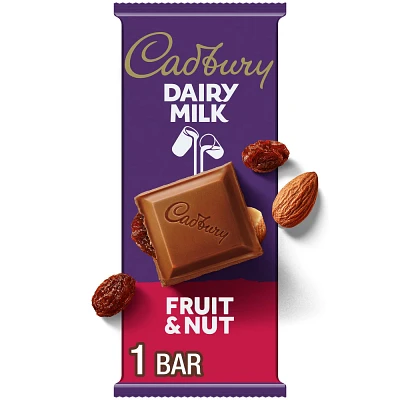 Cadbury Dairy Milk Fruit & Nut Chocolate Candy Bar - 3.5oz