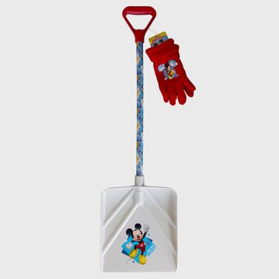 Disney Mickey Mouse Kids Snow Gloves and Shovel Set: Durable Winter Play Essentials for Children, Polypropylene & Polyester