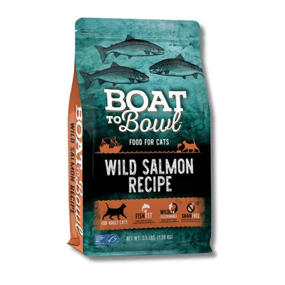 Boat To Bowl Wild Salmon and Fish Flavor Recipe Adult Dry Cat Food - 3.5lbs