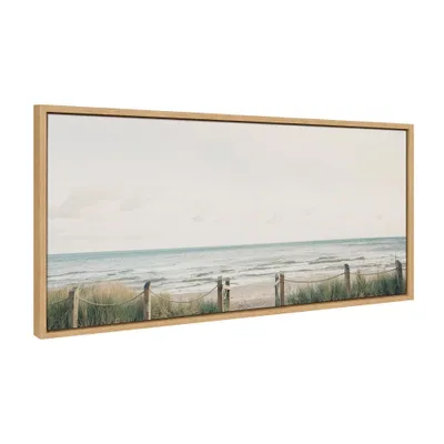 18 x 40 Sylvie Pale Sky Framed Canvas by F2 Images Natural - Kate & Laurel All Things Decor