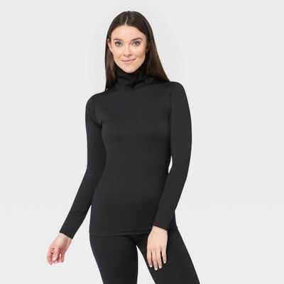Wander by Hottotties Womens Seamless Thermal Turtleneck Top