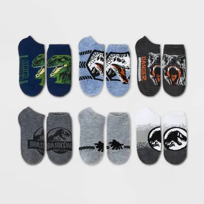 Boys Jurassic Park 6pk Socks