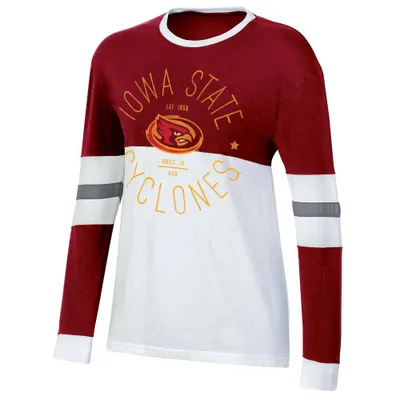 NCAA Iowa State Cyclones Womens Long Sleeve Color Block T-Shirt