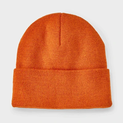 Men Recycled Polyeter Circular Knit Cuffed Beanie