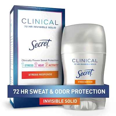 Secret Clinical Strength Invisible Solid Antiperspirant and Deodorant for Women - Stress Response - 1.6oz