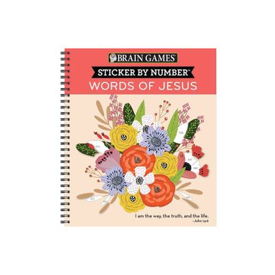 Brain Games - Sticker by Number: Words of Jesus (28 Images to Sticker) - by Publications International Ltd & Brain Games & New Seasons