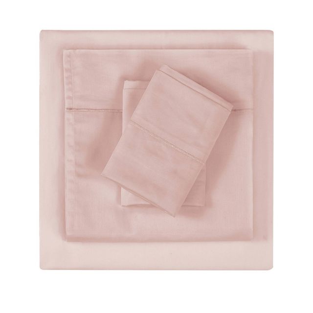 Twin 300 Thread Count Sateen Sheet Set Blush - Christian Siriano