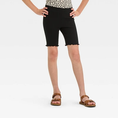 Girl Ribbed Stretch Bike Short