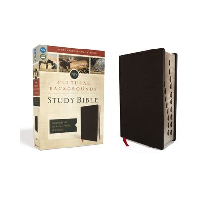 NIV, Cultural Backgrounds Study Bible, Indexed, Bonded Leather - by Zondervan (Leather Bound)