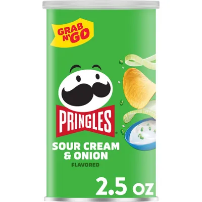 Pringles Grab & Go Large Sour Cream & Onion Potato Crisps Chips - 2.5oz
