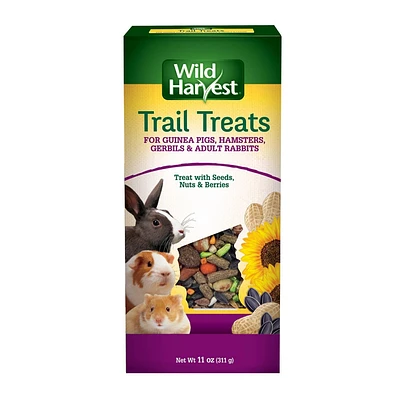 Wild Harvest Trail Treats with Seeds, Berries and Nuts Berry Flavor Guinea Pigs, Hamsters, Gerbils & Adult Rabbit Crunchy Treats - 11oz