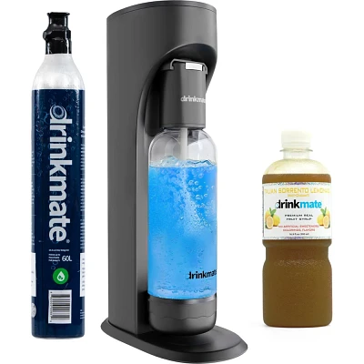Drinkmate Sparkle Up Bundle OmniFizz Soda Maker with Lemonade Syrup : Sparkling Water Machine, BPA-Free
