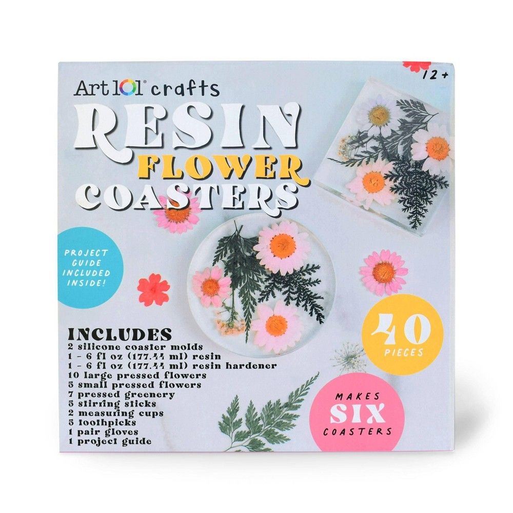 Dm Creations Art 101 Crafts Flower Coaster Resin Kit - DM Creations