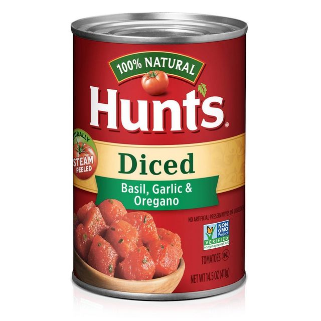 Hunts 100% Natural Basil, Garlic & Oregano Diced Tomatoes 14.5oz