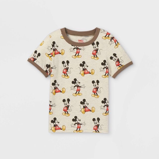 Toddler Boys Mickey Mouse Short Sleeve Mickey Mouse Graphic T-Shirt