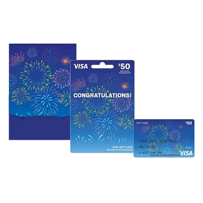 Visa Congrats Gift Card & Gift Envelope - $50 + $5 Fee