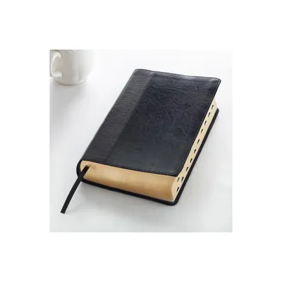 KJV Giant Print Lux-Leather 2-Tone Black - Large Print (Leather Bound)