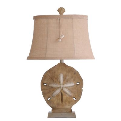 31 Sand Dollar Seashell Table Lamp - StyleCraft: Nautical Nightstand Lighting, Coastal Decor