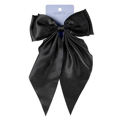 scunci Elite Large Bow Barrette Hair Clip - Black