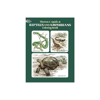 Reptiles and Amphibians Coloring Book - (Dover Animal Coloring Books) by Thomas C Quirk (Paperback)