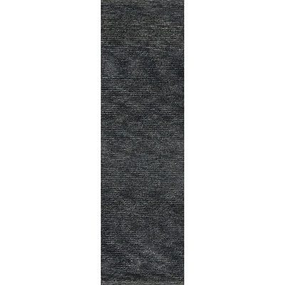 Momeni 23x8 Bebe Solid Handtufted Runner Rug Charcoal Gray: Wool, Medium Pile, Indoor, Handmade, Tufted