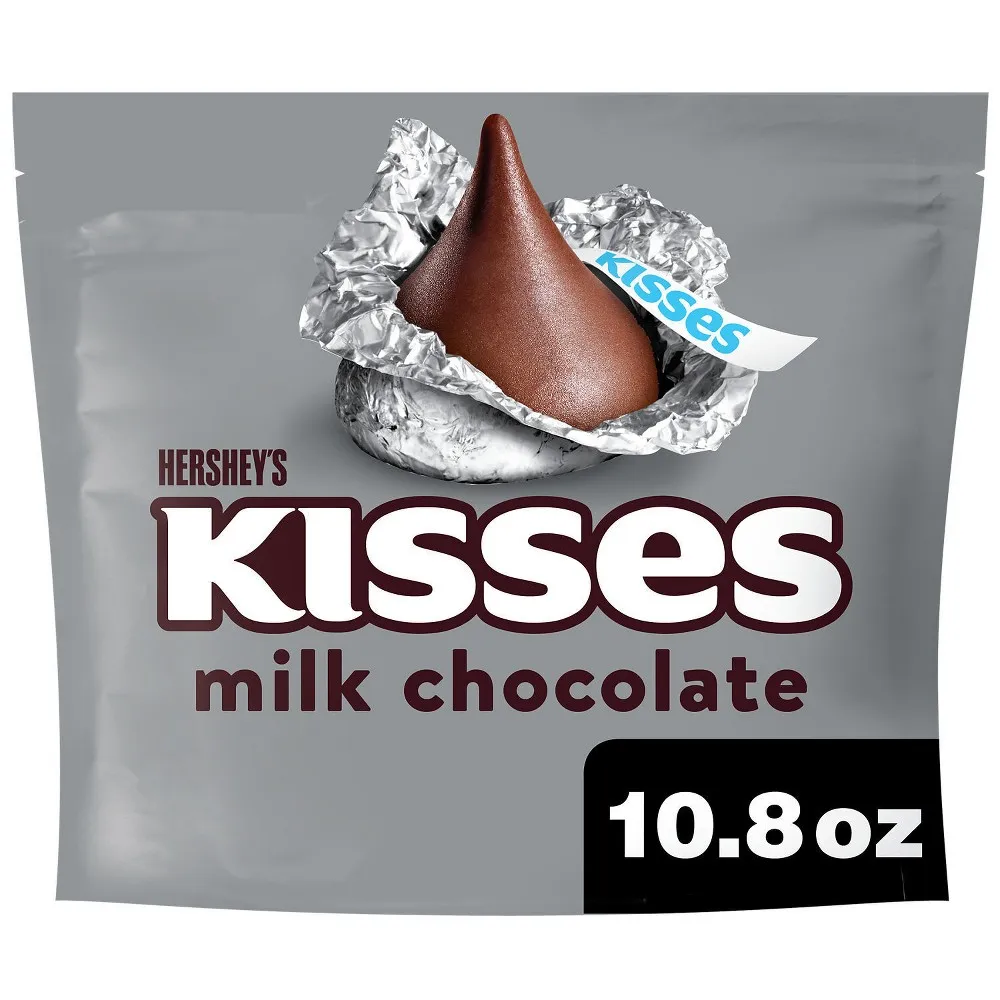 HERSHEY'S KISSES Valentine's Milk Chocolate Giant Candy, 7 oz box