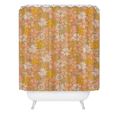 Iveta Abolina Sunny Days Ahead Shower Curtain Brown - Deny Designs: Botanical Pattern, Microfiber, Machine Washable