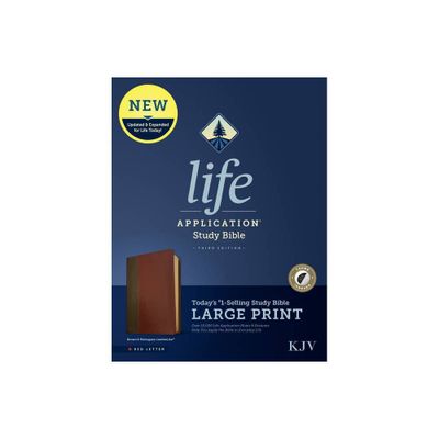 KJV Life Application Study Bible, Third Edition, Large Print (Leatherlike, Brown/Mahogany, Indexed, Red Letter) - (Leather Bound)