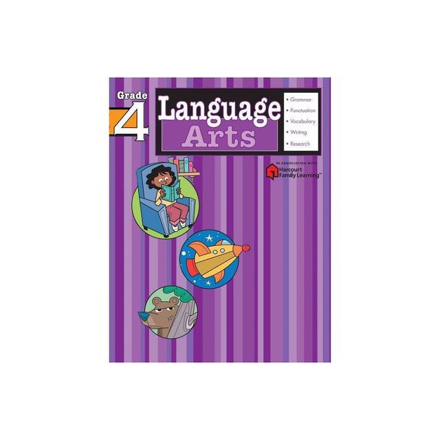 Language Arts, Grade 4 - (Flash Kids Harcourt Family Learning) by Flash Kids (Paperback)