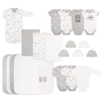 The Peanutshell Newborn Gift Set - Gray - 23pc