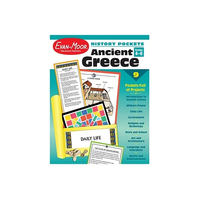 History Pockets: Ancient Greece, Grade 4 - 6 Teacher Resource - by Evan-Moor Educational Publishers (Paperback)