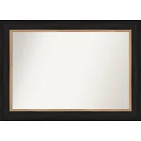 43 x 31 Non-Beveled Vogue Black Wall Mirror - Amanti Art