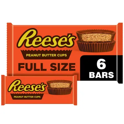 Reeses Milk Chocolate Peanut Butter Cups Candy - 6ct