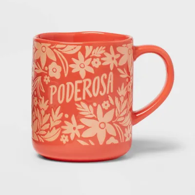 16oz Stoneware Poderosa Mug Red - Opalhouse