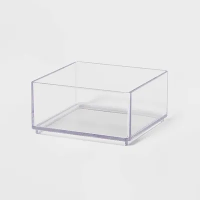 Small 4 x 4 x 2 Plastic Organizer Tray Clear - Brightroom