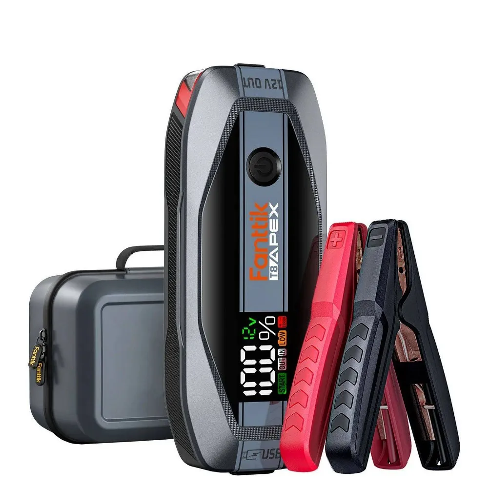 Fanttik T8.K APEX 2000 Amp Selective Portable Jump Starter Gray Premium Package